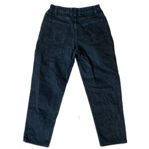 L.L. Bean Relaxed Fit Black Denim Vintage Petite Jeans Size 14 - Picture 3 of 9